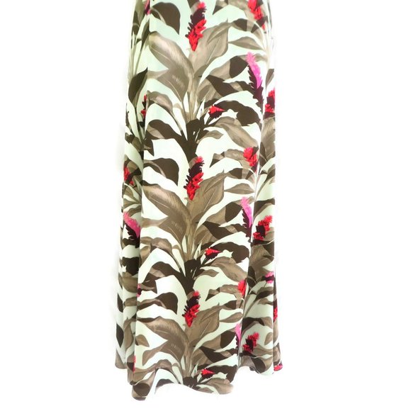 Banana Republic Dress Maxi Lined Fit Flare Botanical Floral 10 - Picture 6 of 12